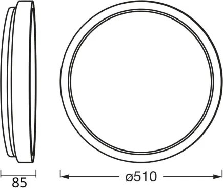 Osram - Lampă de tavan LED dimabilă MARIANO LED/36W/230V, Ø 51 cm, stejar/alb