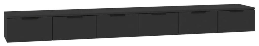 3115901 vidaXL Dulapuri de perete, 2 buc., negru, 102x30x20 cm, lemn prelucrat