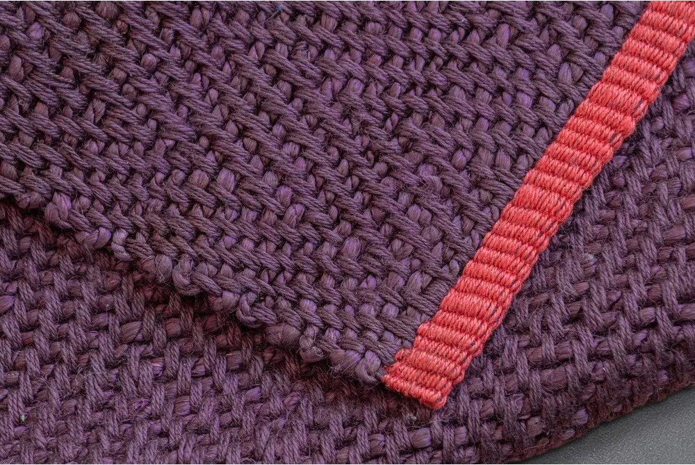 Covor burgundy din iută 50x80 cm Notes – Mette Ditmer Denmark