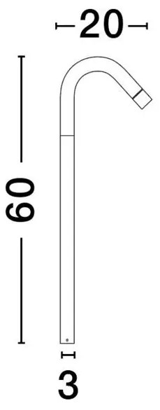 Stalp LED iluminat exterior decorativ IP65 GLEAM H-60cm