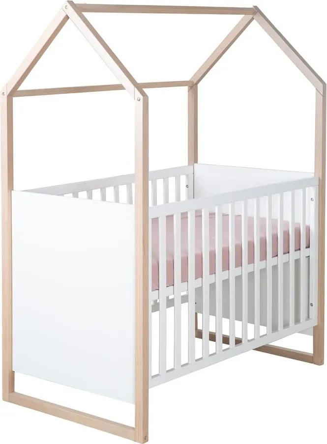 Pătuț alb 60x120 cm Cabane – Roba