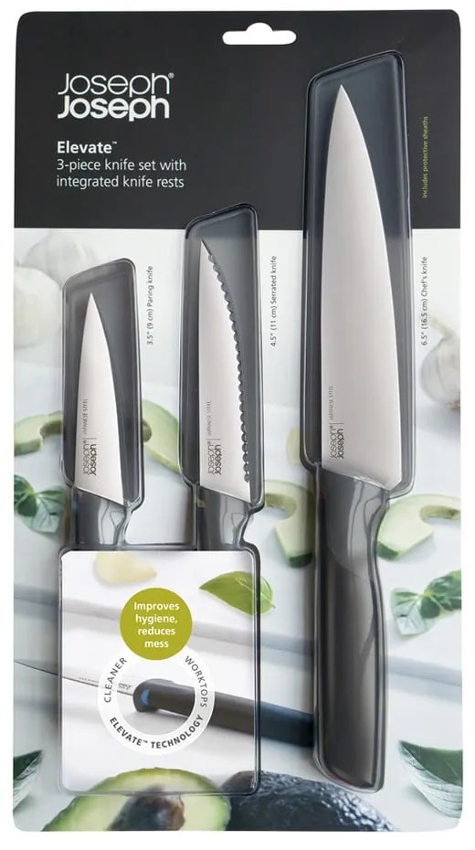 Set de cuțite din oțel inoxidabil 3 buc. Elevate – Joseph Joseph