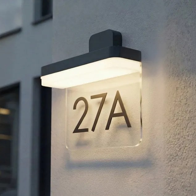 Aplica LED iluminat numar de casa IP54 OPLO NUMBER negru