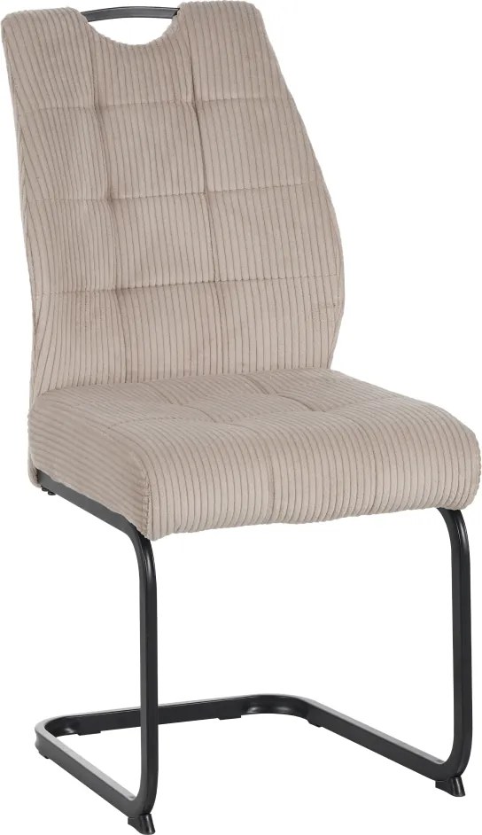 Scaun pentru sufragerie, maro-gri Taupe/neagră, KELMA