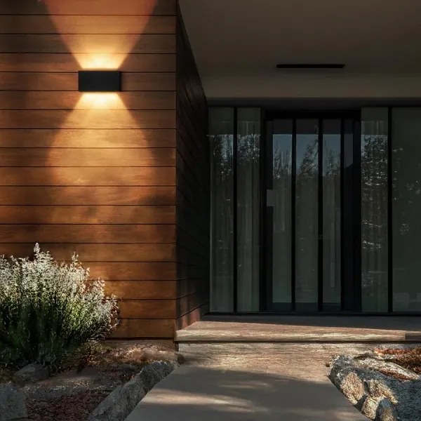 Brilagi - Aplică de perete LED pentru exterior DOUBLE CUBE LED/12W/230V neagră IP65