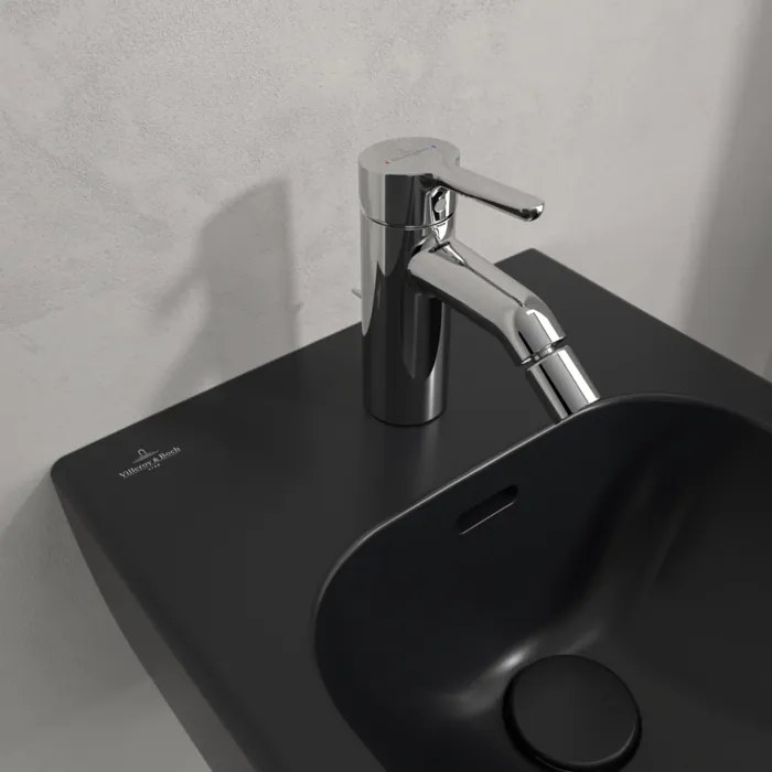 Bideu suspendat 530x370 mm, cu preaplin, negru, Villeroy  Boch Skyla