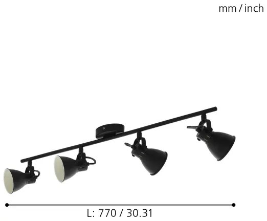Eglo 98408 - Spot LED SERAS 4xLED/3,3W/230V