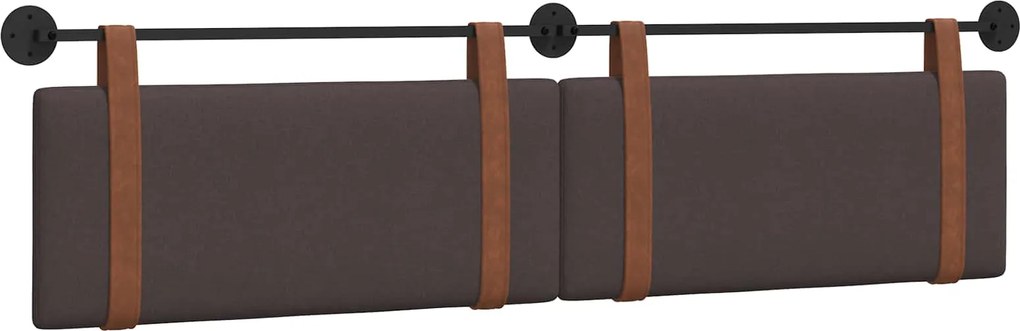 vidaXL Cap de pat suspendat Maro închis 210 x 55 x 5 cm PU antic