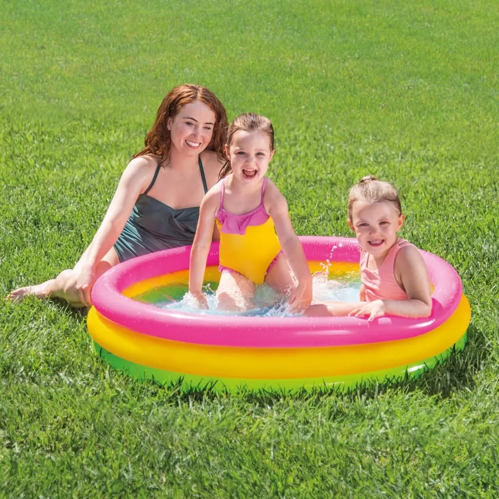 Intex Piscina gonflabila Sunset, 3 inele, 114x25 cm