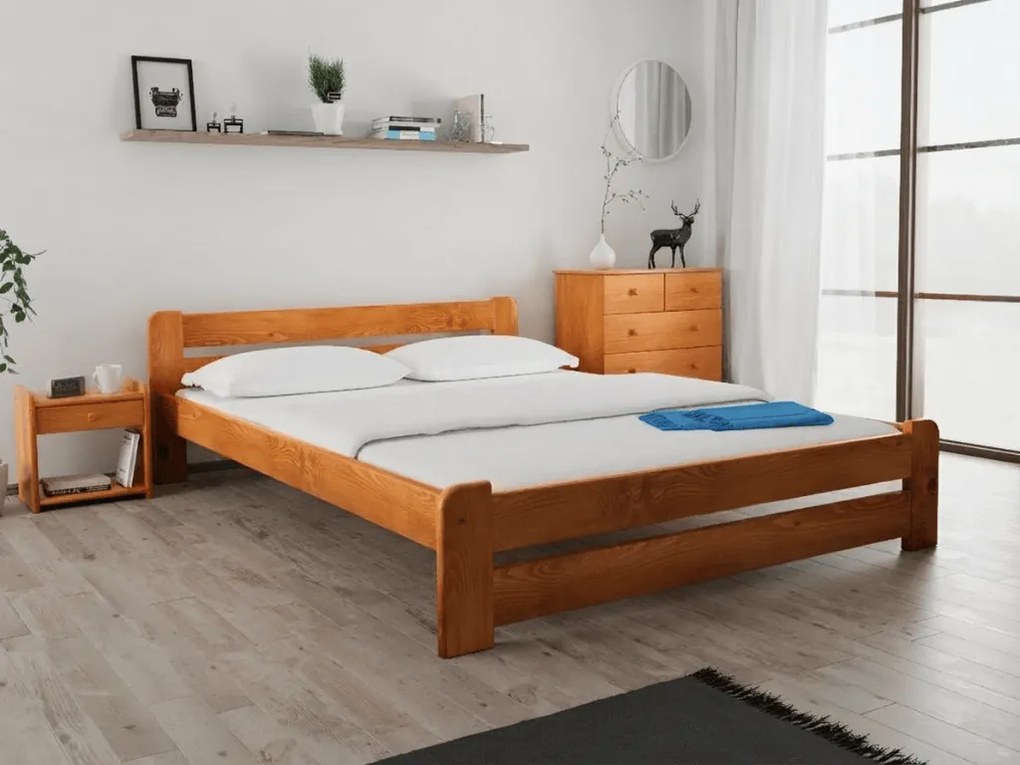 Pat Laura 120 x 200 cm, arin Saltele: Cu saltele Coco Maxi 20 cm, Somiera pat: Cu lamele drepte