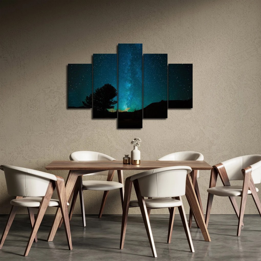 Tablou cu cerul nocturn și stele (150x105 cm)
