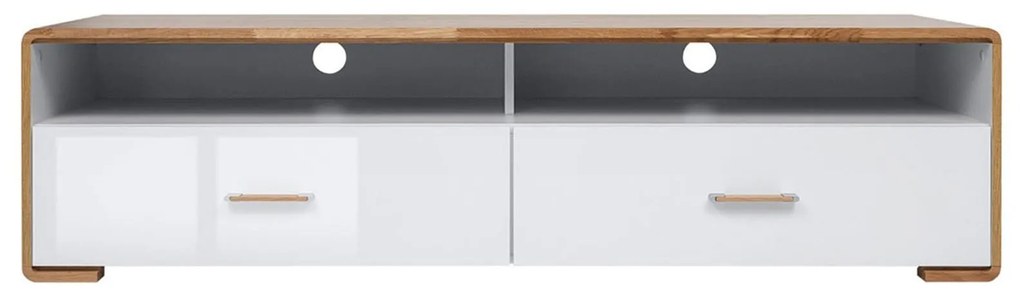 Comoda TV BARI 2-3 Saptamani, Alb, 45 cm, 153,5 cm, 40 cm, Comoda TV