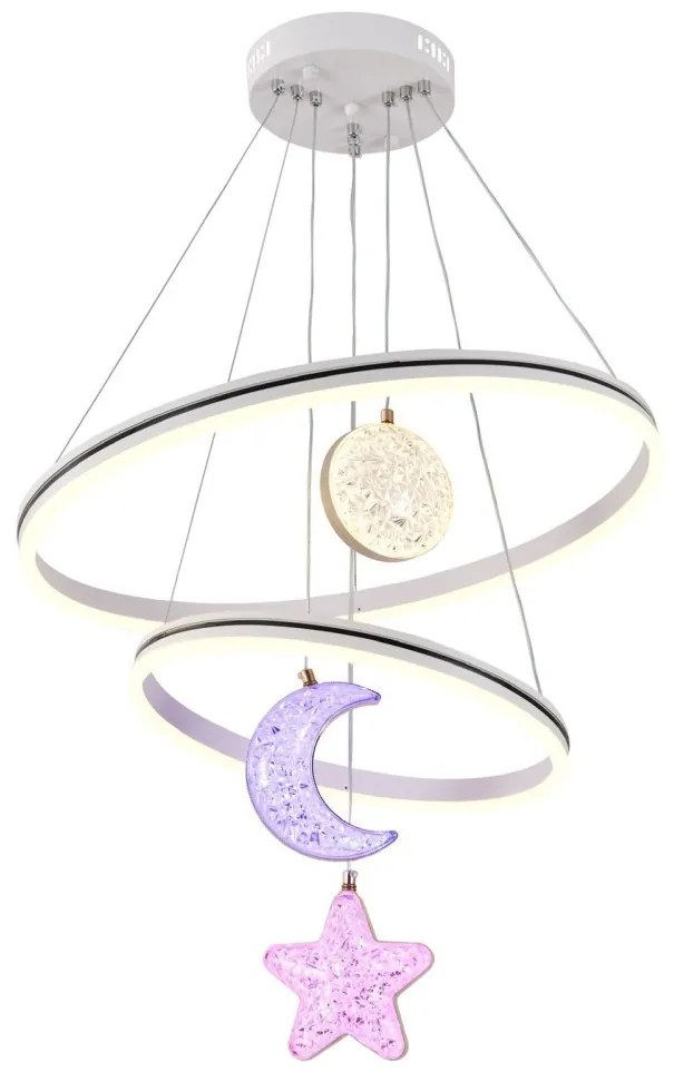 Lustra LED G4007 + RGB – 160W, Design Modern, cu Telecomandă și Lumină Multicoloră Reglabilă