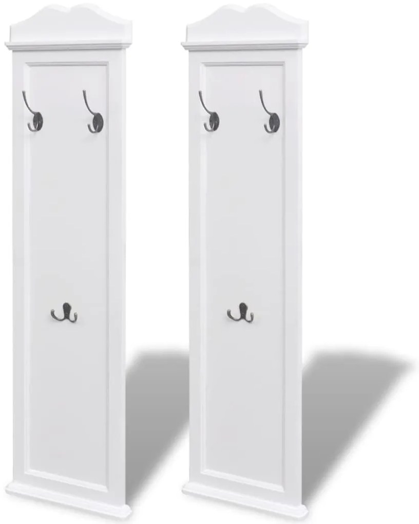 Cuiere de haine, 2 buc., alb