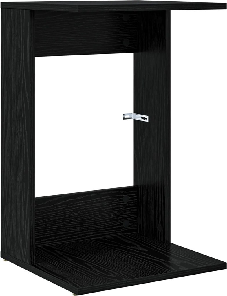 vidaXL Masă laterală Stejar Negru 40 x 38 x 62,5 cm Lemn compozit