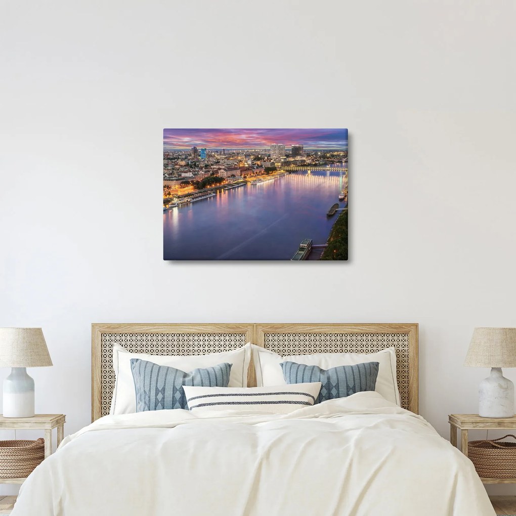 Tablou cu orașul Bratislava cu râu (70x50 cm)