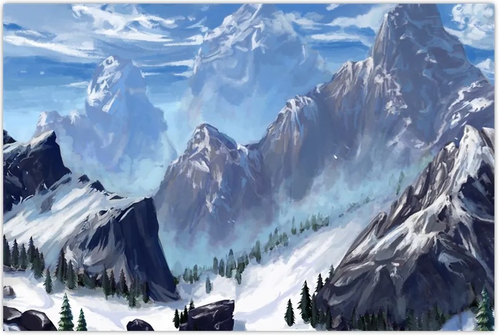 Tablou - Munții pictați (90x60 cm)