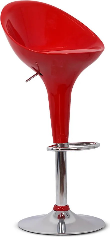 Scaun de bar Pavia, rosu, plastic