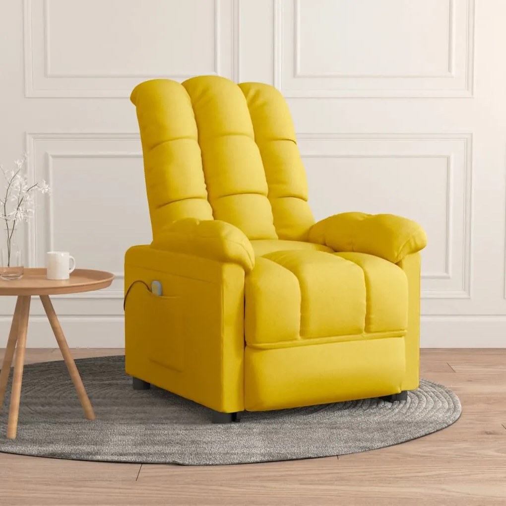 342744 vidaXL Scaun de masaj, galben, țesătură