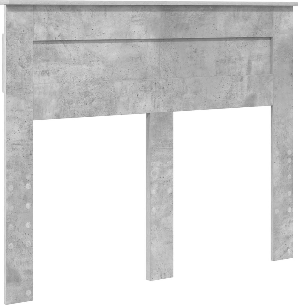 vidaXL Tăblie cap Gri din beton 135 cm Lemn compozit