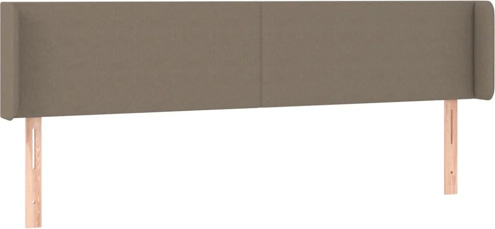 vidaXL Tăblie de pat cu aripioare gri taupe 183x16x78/88 cm textil