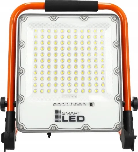 Proiector LED reîncărcabil cu stativ LED/100W/3,2V 5000K 5000 mAh IP65 portocaliu