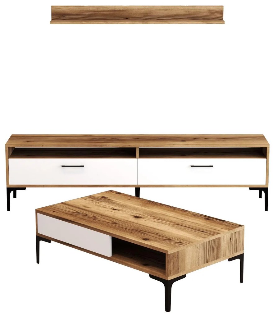 Set mobilier living Irma (nuc + alb). 1089190