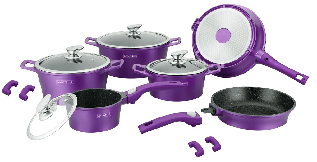 Set oale marmorate mov (purple) Royalty Line ES 2014M 14 piese