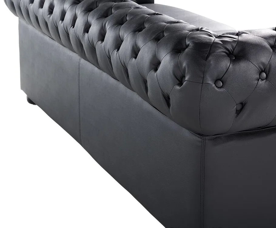 Set canapele CHICHESTER (piele) (negru) (pentru 4 persoane). 1019057