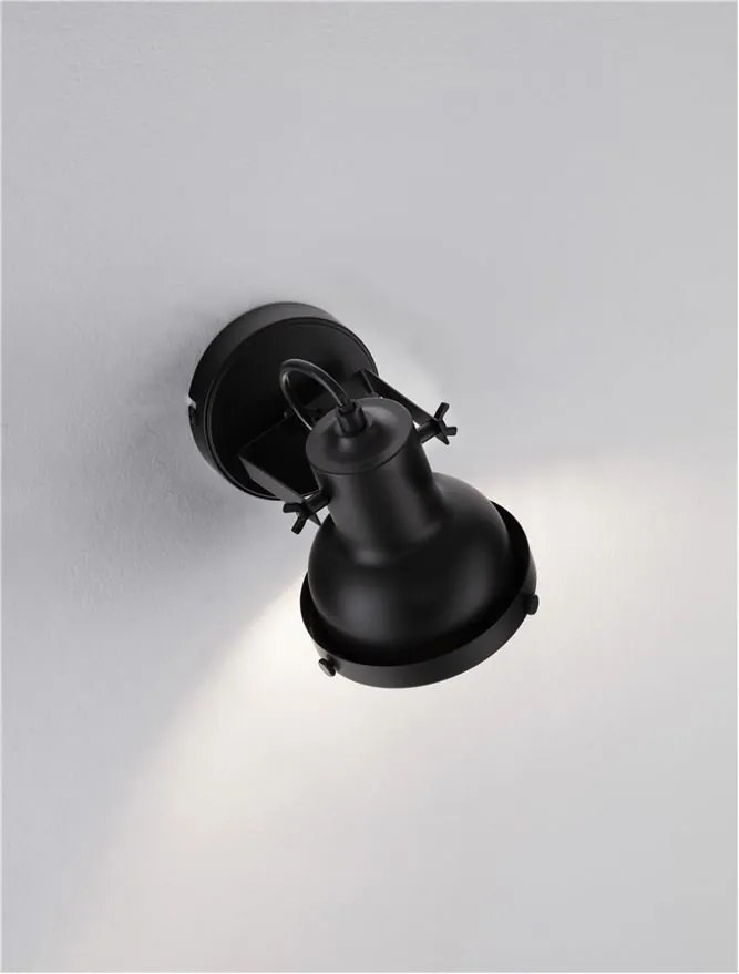 Aplica de perete metalica design retro RUVI negru