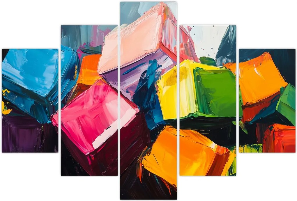 Tablou - Cuburi colorate (150x105 cm)