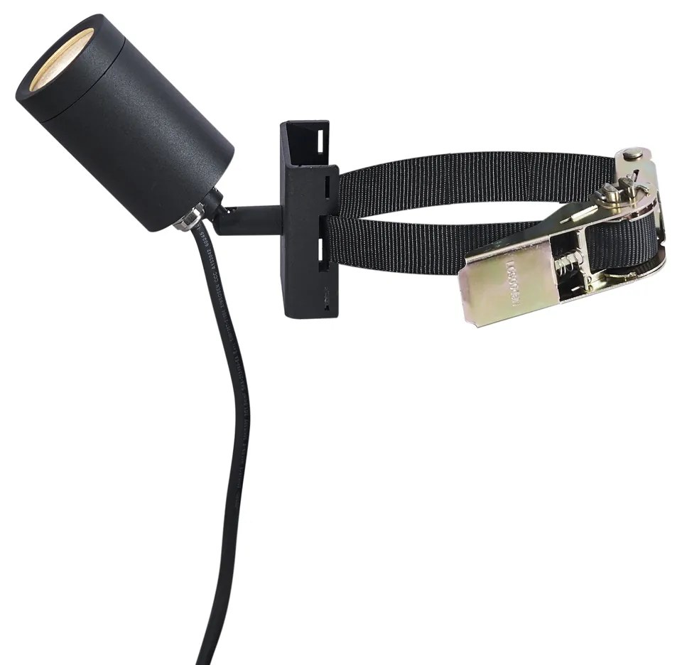 Spot exterior negru pentru copac GU10 50mm rotativ și înclinabil IP65 - Solo