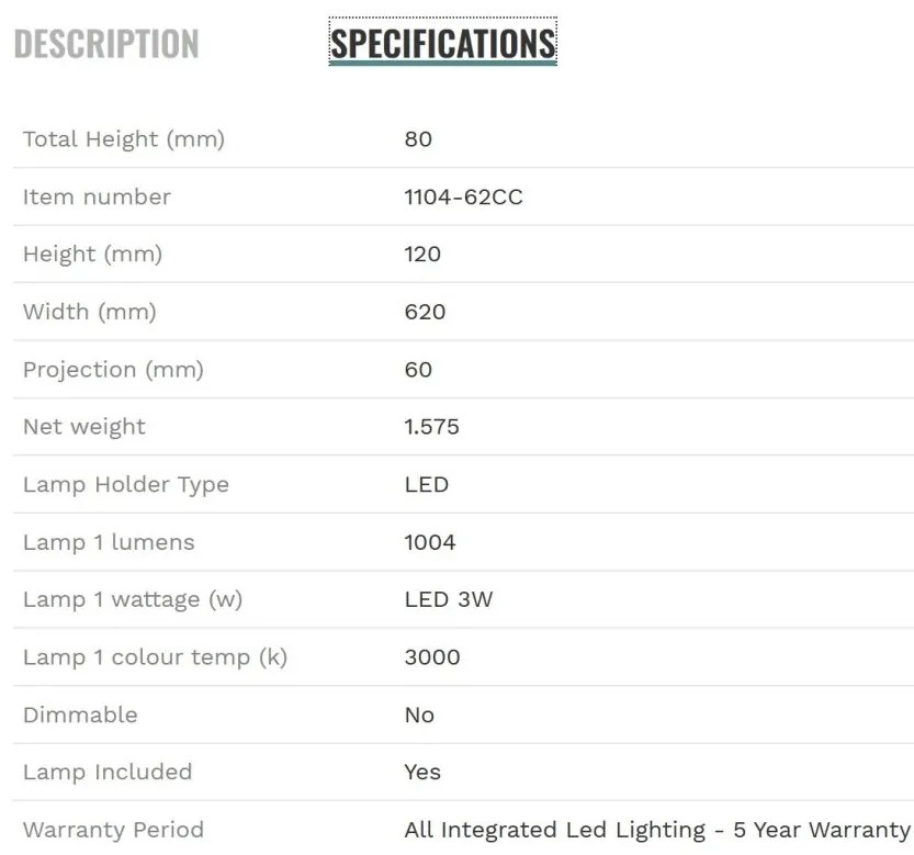 Aplica LED de perete pentru baie IP44 Radiant