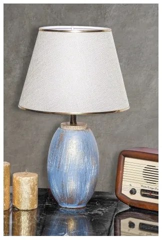 Lampă de masă RAMZES 1xE27/40W/230V crem/albastru