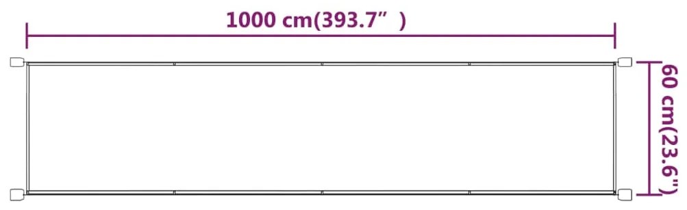 Copertină verticală, gri taupe, 60x1000 cm, țesătură oxford