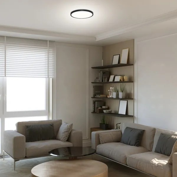 Plafonieră LED Rabalux 71072 PAULOS LED/24W/230V 4000K d. 30 cm negru