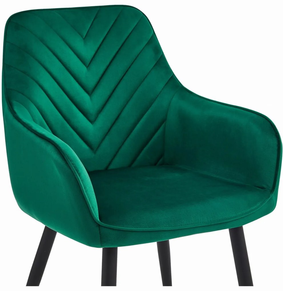 Scaun de masa NANA VELVET, verde inchis