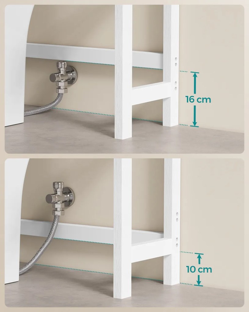 Raft baie WC Songmics Alb 63x26x185 cm