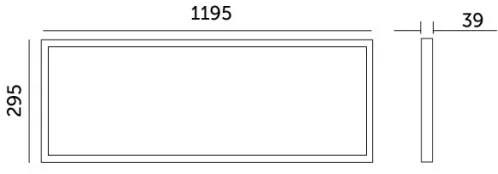 Panou LED aplicat BRISBANE LED/36W/230V 4000K 29,5x119 cm negru