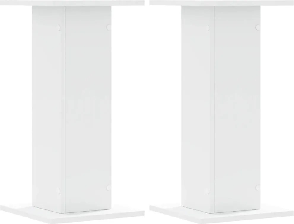vidaXL Suporturi de plante, 2 buc., alb, 30x30x60 cm, lemn prelucrat
