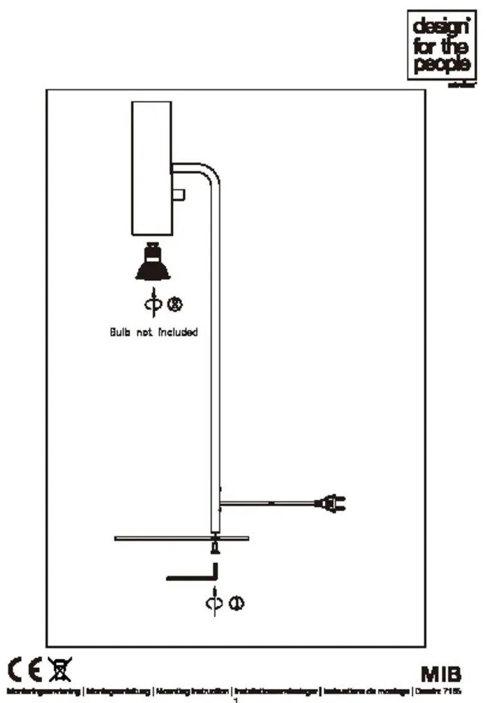 Veioza, Lampa de masa design nordic MIB 6 gri 71655011 DFTP