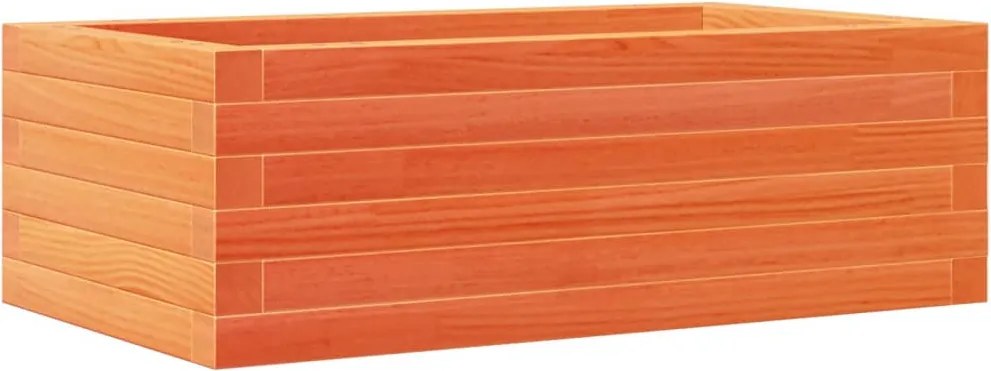 vidaXL Jardinieră de grădină, maro ceruit, 70x40x23 cm, lemn masiv pin
