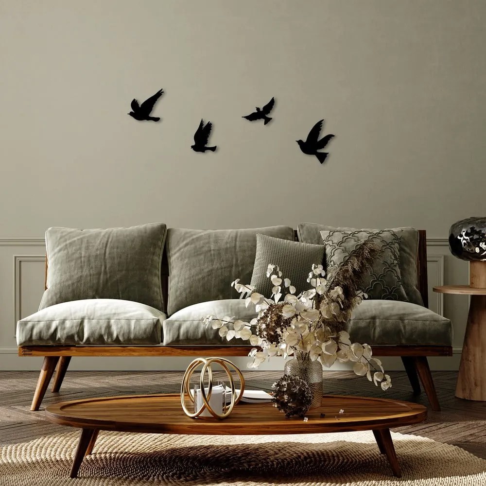 Decorațiune de perete din metal 18x20 cm Birds – Wallity