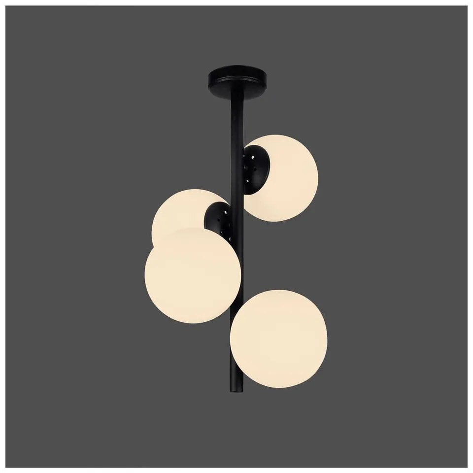 Lustră Squid Lighting Owl, înălțime 53 cm, negru