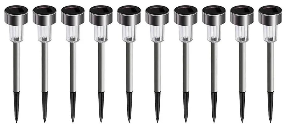 SET 10x lampă LED solară LED/0,06W/1,2V 6000K IP44