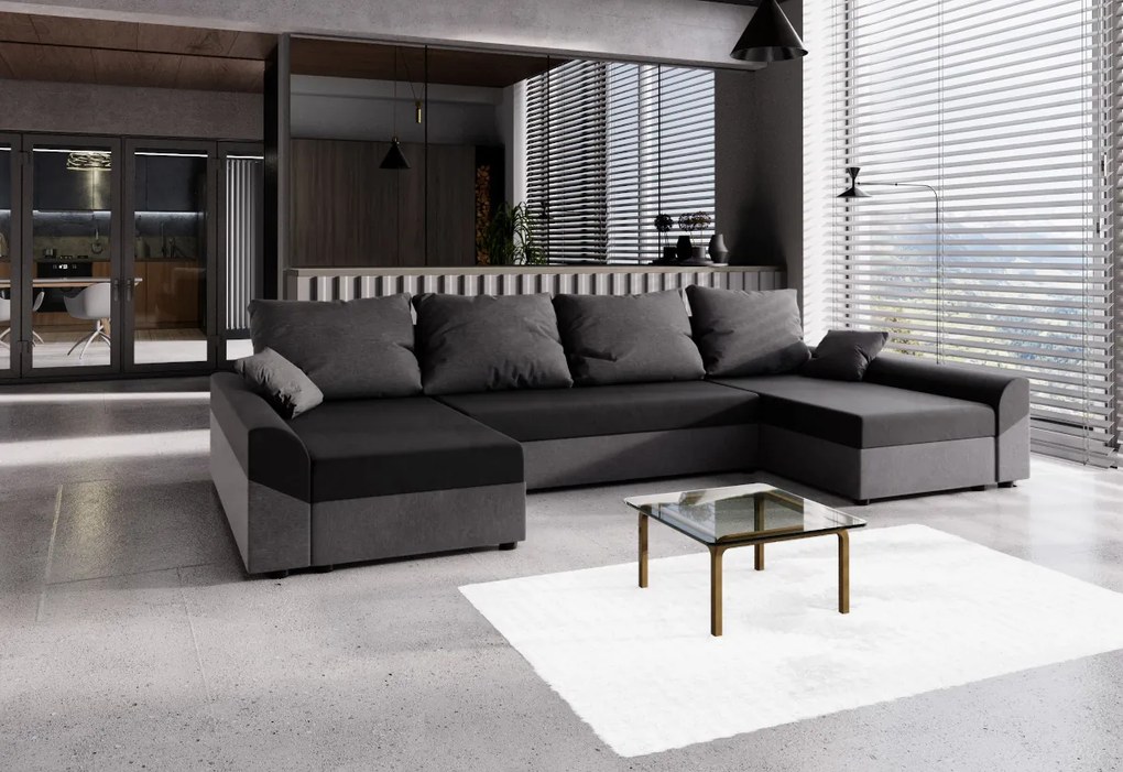 Supermobel Canapea extensibilă în formă de U DENVER N, 311x90x140, sawana 21/sawana 01