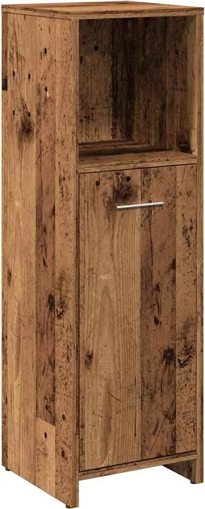 vidaXL Dulap de baie, lemn vechi, 30x30x95 cm, PAL
