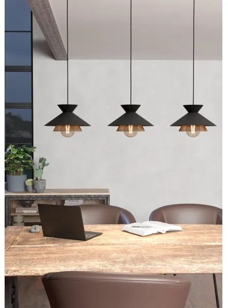 Lustră pe cablu GRIZEDALE Eglo 43886 3xE27/40W/230V