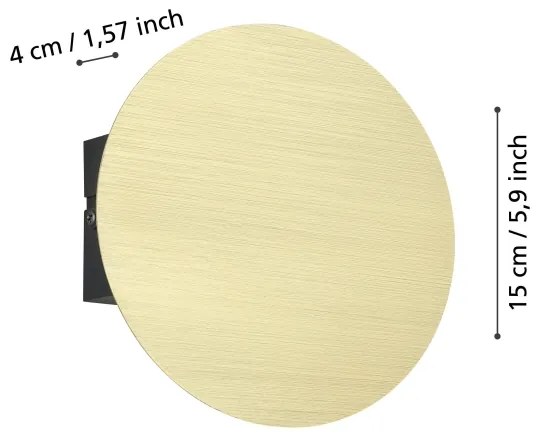 Aplică LED Eglo 901201 TALAMELLO LED/4W/230V 3000K auriu