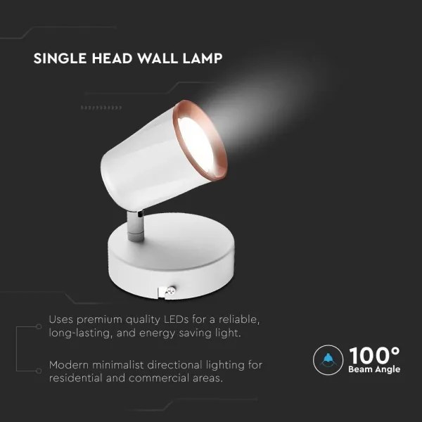 Spot LED de perete LED/5W/230V 4000K alb